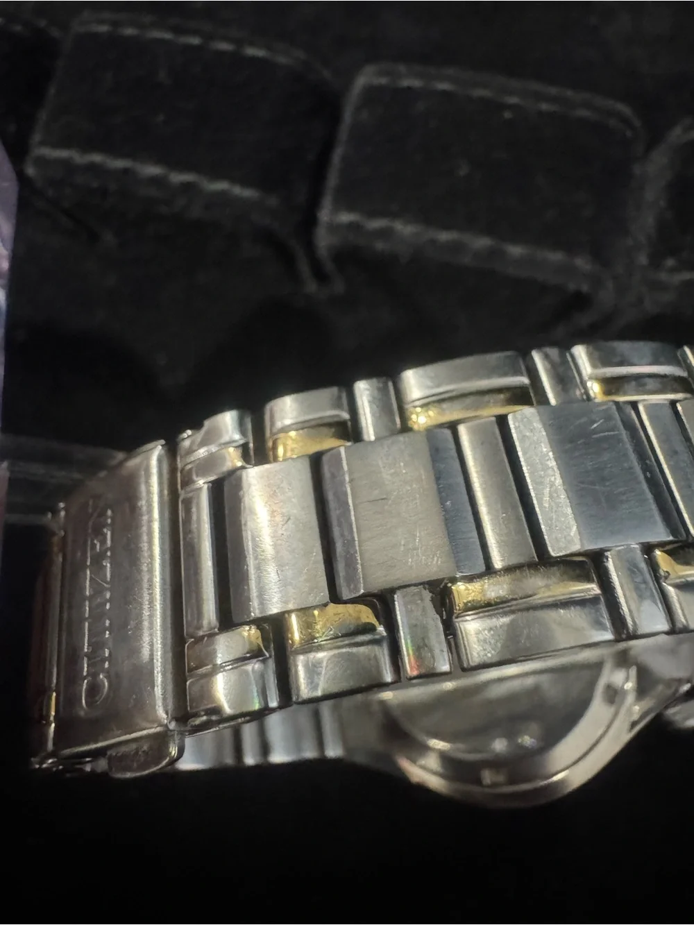 Citizen Two-Tone Gold and Black Dial Eco-Drive Watch